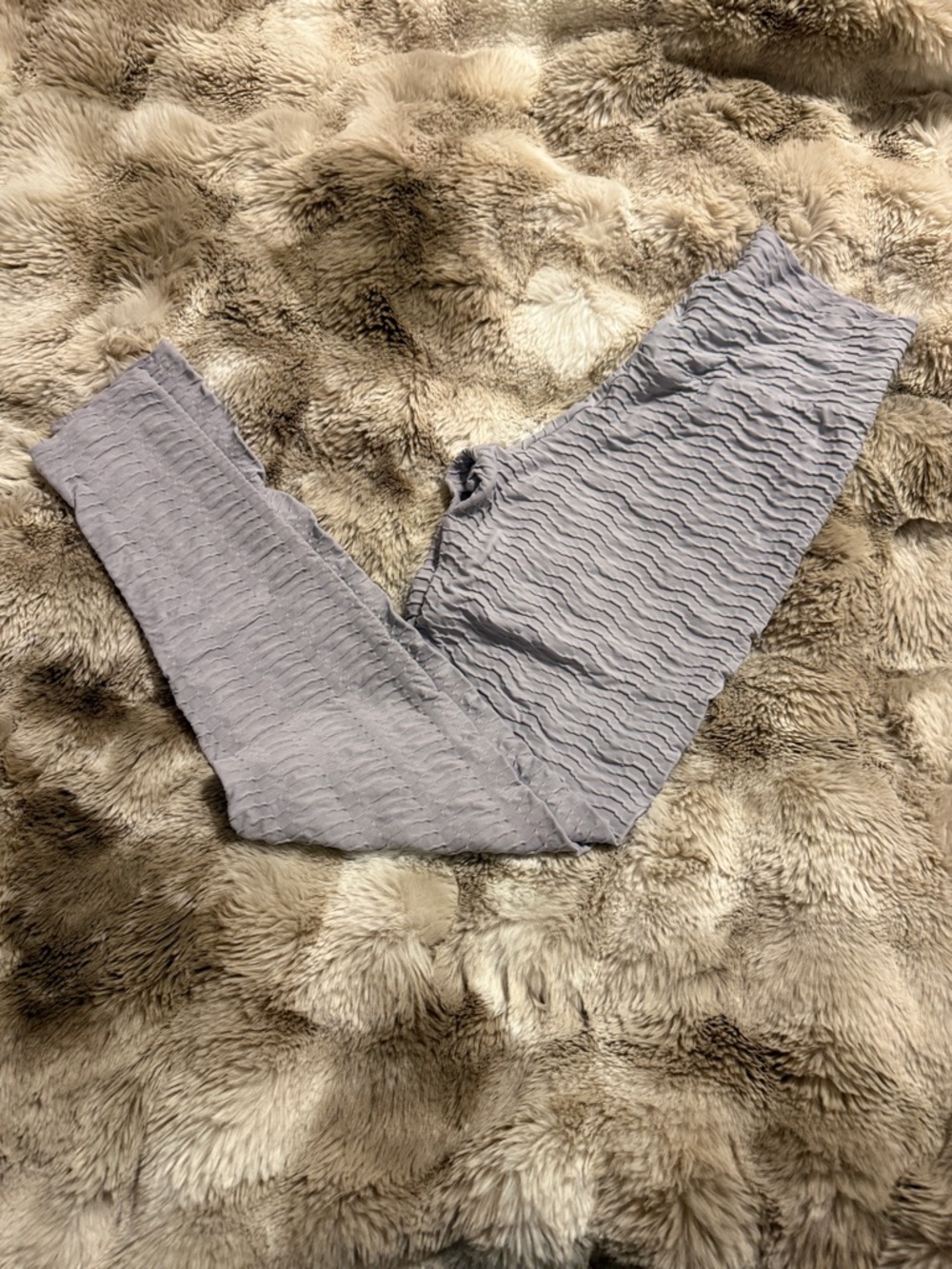 Booty by Brabants Light Gray Textured Leggings - One Size Fits All